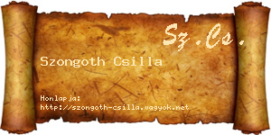 Szongoth Csilla névjegykártya