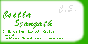 csilla szongoth business card